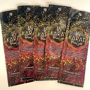 Brand New Designer Skin 16 Karat Rose Gold Bronzing Lotion (5 X packets)